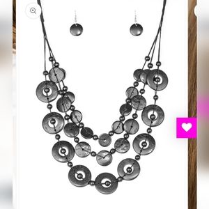 Paparazzi Catalina Coastin Black Necklace Set